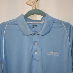 adidas Golf ClimaCool Polo Men's L Sky Blue w/wht